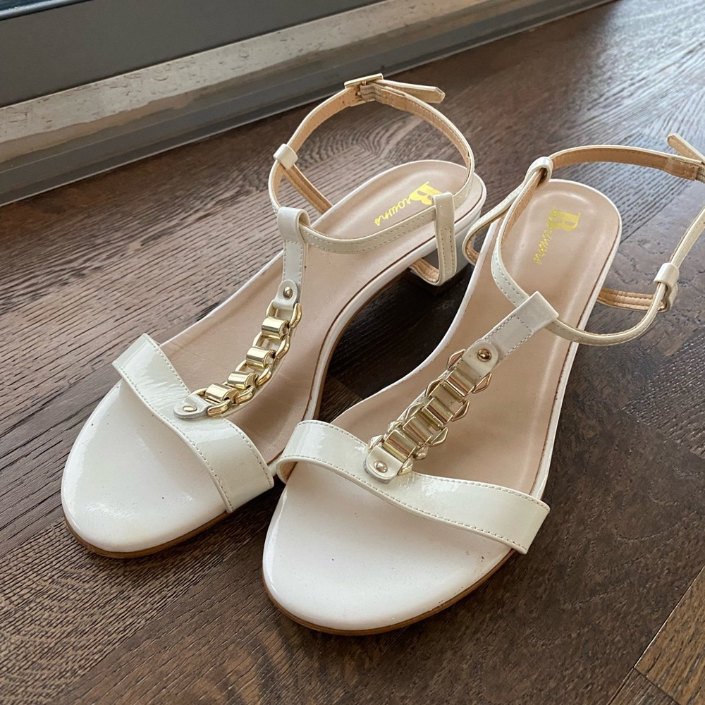 White sandals
